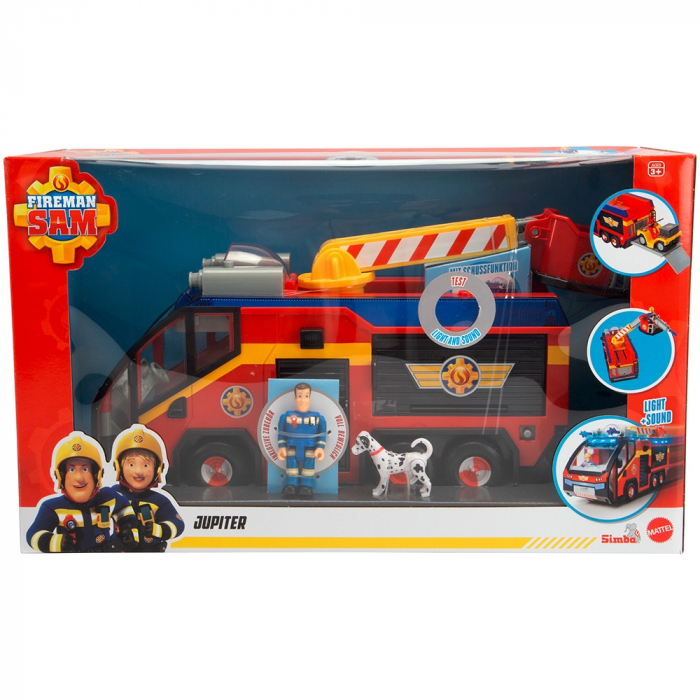 Simba Fireman Sam Jupiter tűzoltóautó fényekkel, hangokkal és figurákkal [3]