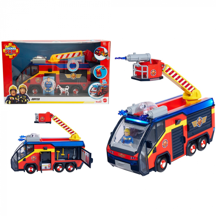 Simba Fireman Sam Jupiter tűzoltóautó fényekkel, hangokkal és figurákkal [2]