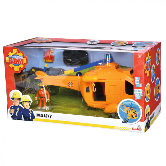 Simba Tűzoltó Sam Wallaby II helikopter figurával és kiegészítőkkel [3]
