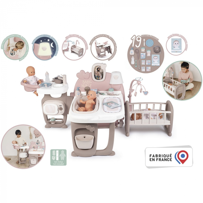 Smoby Baby Nurse babagondozó központ barna, 23 kiegészítővel [2]