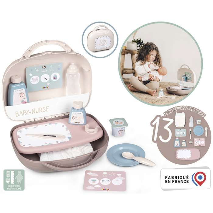 Smoby Baby Nurse babagondozó táska krém színben [3]