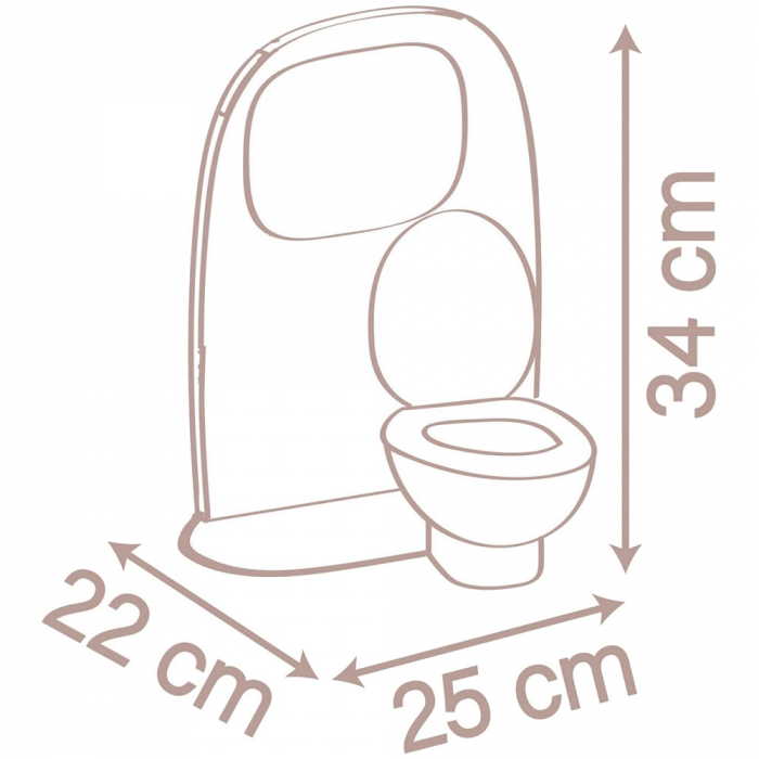 Smoby Baby Nurse krémszínű játék WC kiegészítőkkel [4]