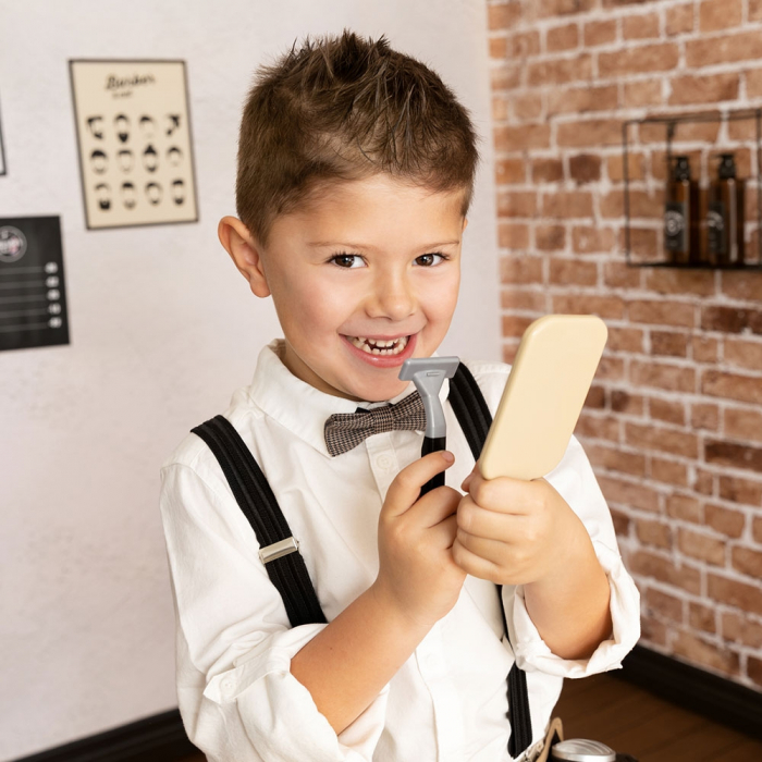 Smoby Barber and Cut fekete fodrászöv kiegészítőkkel [13]