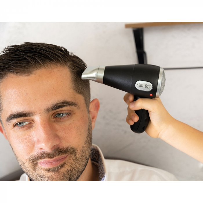 Smoby Barber and Cut fekete fodrászöv kiegészítőkkel [8]