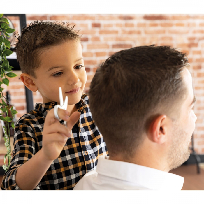 Smoby Barber and Cut fekete fodrászöv kiegészítőkkel [5]