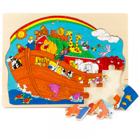 PUZZLE - 28 darabos fa puzzle Noé bárkája