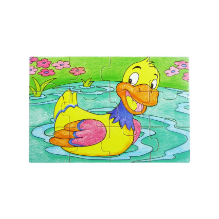 4 darabos fa puzzle készlet 12 darabos háziállatokkal [1]
