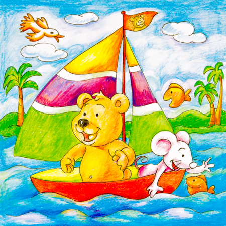 9 darabos fa kocka puzzle állatokkal járművekben [5]