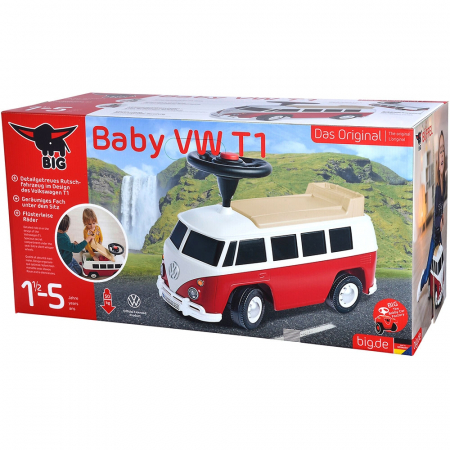 Big Baby VW T1 piros tolható kisautó [20]