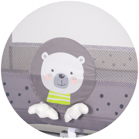 Chipolino Capri Bear szürke összecsukható kiságy [3]