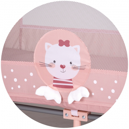 Chipolino Capri Cat rózsaszín összecsukható kiságy [3]