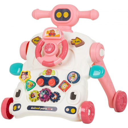BABA JÁTÉKOK - Chipolino Car 3 az 1-ben bébikomp rózsaszín