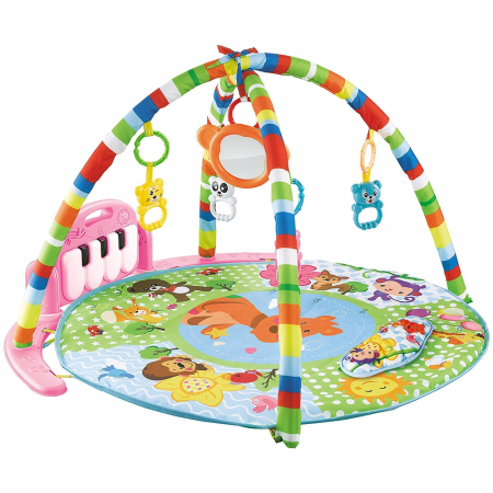 GYEREKSZOBA / JÁTSZÓSZŐNYEGEK - Chipolino Happy Cangaroo rózsaszín játszószőnyeg zongorával
