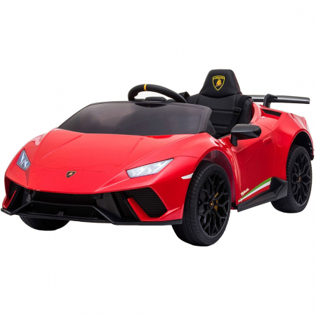 KÜLTÉRI JÁTÉKOK / ELEKTROMOS KISAUTÓK - Chipolino Lamborghini Huracan piros elektromos kisautó bőrüléssel és EVA kerekekkel