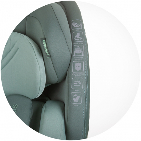 Chipolino Maximus I-Size 40-150 cm-es autósülés pasztell zöld színben, Isofix rendszerrel [11]
