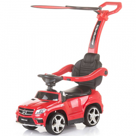 KÜLTÉRI JÁTÉKOK / TOLHATÓ KISAUTÓK - Chipolino Mercedes Benz GL63 AMG piros tolható kisautó napellenzővel
