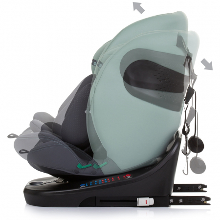 Chipolino Motion I-Size 40-150 cm-es autósülés pasztellzöld színben, Isofix rendszerrel [4]