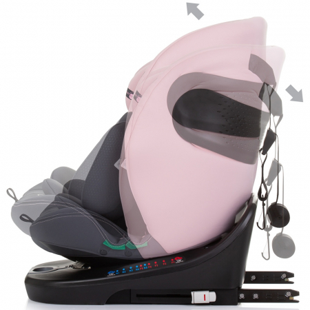 Chipolino Motion I-Size 40-150 cm-es flamingó autósülés Isofix rendszerrel [4]