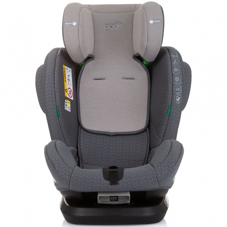 Chipolino Peak I-Size 40-150 cm-es autósülés gránit színben, Isofix rendszerrel [2]