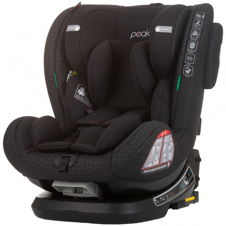 GYEREK AUTÓSÜLÉSEK - Chipolino Peak I-Size 40-150 cm-es autósülés obszidián színben, Isofix rendszerrel