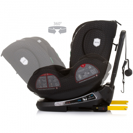 Chipolino Peak I-Size 40-150 cm-es autósülés obszidián színben, Isofix rendszerrel [5]