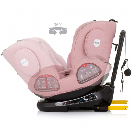 Chipolino Peak I-Size 40-150 cm flamingó autósülés Isofix rendszerrel [5]