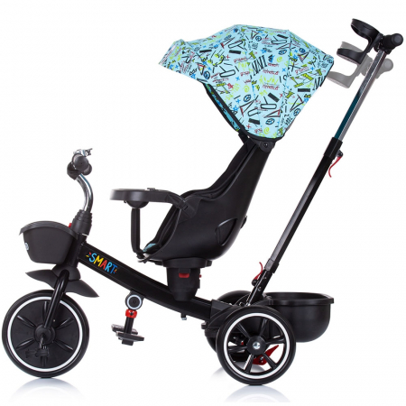 Chipolino Smart kék tricikli, megfordítható üléssel [1]