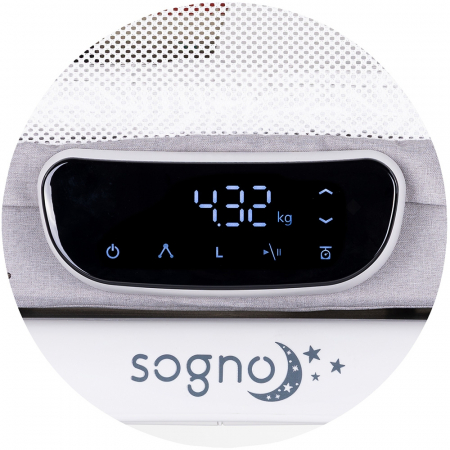 Chipolino Sogno 2 az 1-ben szürke bölcső ringatással és beépített mérleggel [8]