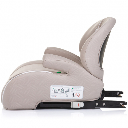 Chipolino Sonic I-Size 125-150 cm autós ülésmagasító Isofix rendszerrel, tiramisu színben [2]