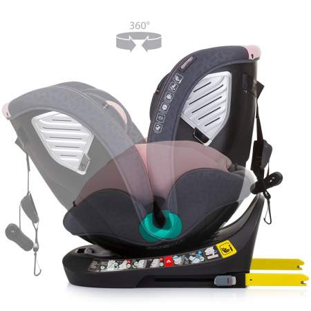 Chipolino Supreme I-Size 40-150 cm autósülés Isofix rendszerrel, flamingó színben [6]