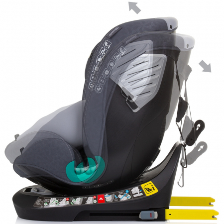 Chipolino Supreme I-Size 40-150 cm autósülés Isofix rendszerrel, gránit színben [4]