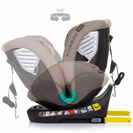 Chipolino Supreme I-Size autósülés 40-150 cm Isofix rendszerrel, macadamia színben [6]