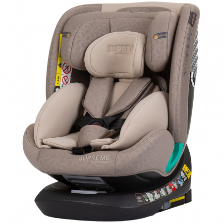 GYEREK AUTÓSÜLÉSEK - Chipolino Supreme I-Size autósülés 40-150 cm Isofix rendszerrel, macadamia színben
