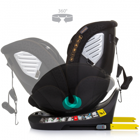 Chipolino Supreme I-Size autósülés 40-150 cm Isofix rendszerrel, obszidián színben [6]