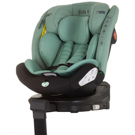GYEREK AUTÓSÜLÉSEK - Chipolino Tourino I-Size 40-150 cm autósülés pasztellzöld színben, Isofix rendszerrel