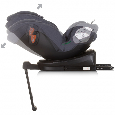 Chipolino Tourino I-Size 40-150 cm-es autósülés gránit színben, Isofix rendszerrel [7]