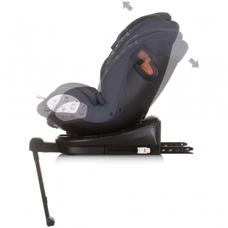 Chipolino Tourino I-Size 40-150 cm-es autósülés gránit színben, Isofix rendszerrel [4]