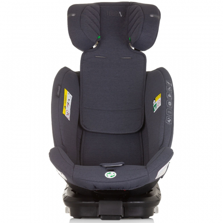 Chipolino Tourino I-Size 40-150 cm-es autósülés gránit színben, Isofix rendszerrel [8]