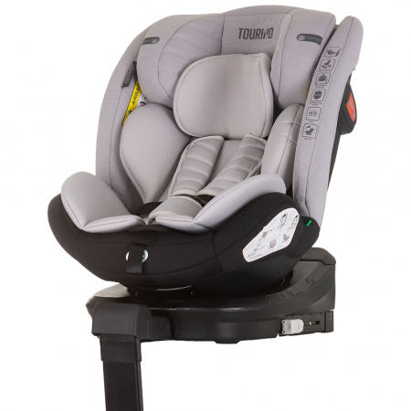GYEREK AUTÓSÜLÉSEK - Chipolino Tourino I-Size 40-150 cm-es autósülés, hamuszürke, Isofix rendszerrel