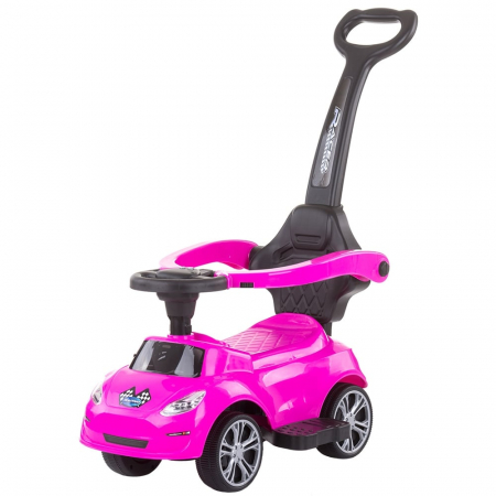 KÜLTÉRI JÁTÉKOK / TOLHATÓ KISAUTÓK - Chipolino Turbo rózsaszín tolható kisautó kormánnyal