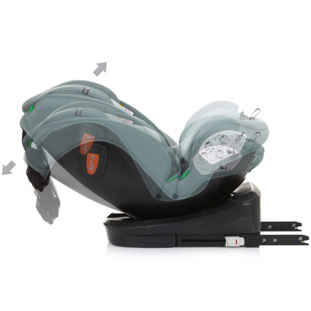 Chipolino Volare I-Size 40-150 cm-es autósülés pasztell zöld színben, Isofix rendszerrel [8]