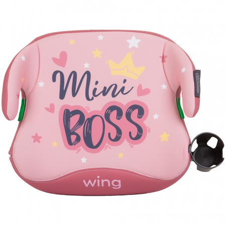 GYEREK AUTÓSÜLÉSEK - Chipolino Wing I-Size 125-150 cm pink mini boss autós ülésmagasító Isofix rendszerrel