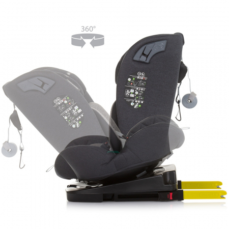 Chipolino X Factor I-Size 40-150 cm-es autósülés gránit színben, Isofix rendszerrel [5]