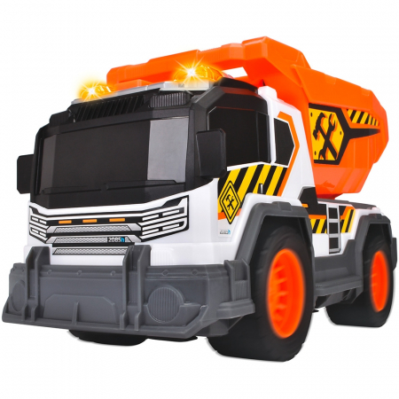 Dickie Toys 30 cm-es építőipari dömper teherautó fényekkel és hangokkal [1]