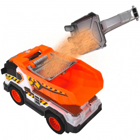 Dickie Toys 30 cm-es építőipari dömper teherautó fényekkel és hangokkal [9]