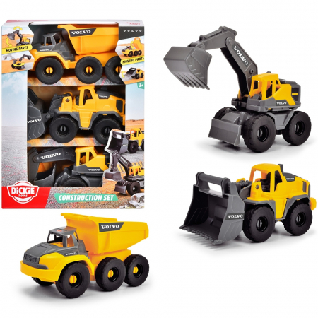 Dickie Toys építőipari készlet 3 járművel, 16 cm [6]