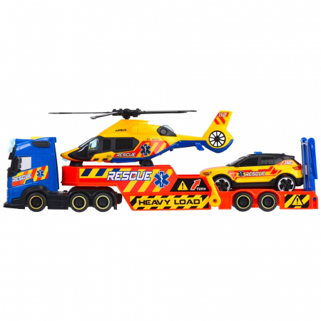 Dickie Toys Mentő Szállító Készlet 40 cm teherautóval, autóval, helikopterrel és kiegészítőkkel [2]