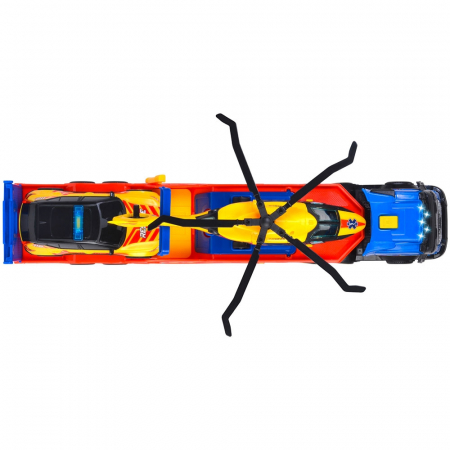 Dickie Toys Mentő Szállító Készlet 40 cm teherautóval, autóval, helikopterrel és kiegészítőkkel [3]