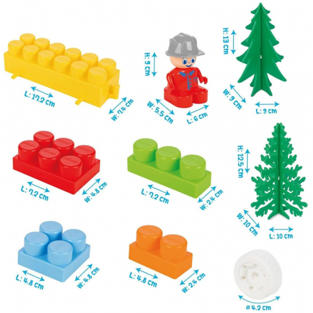 Építőkészlet Pilsan Master Blocks ládában, 368 darabos [1]