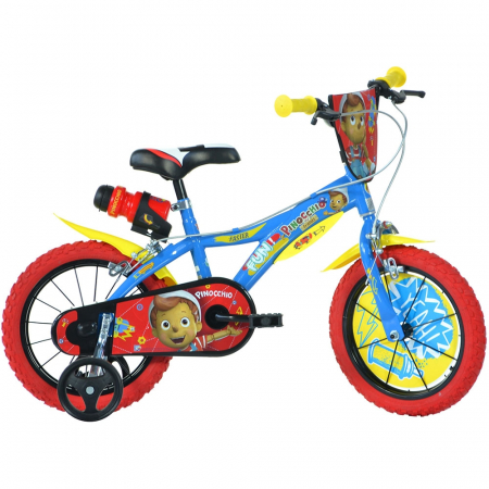 KÜLTÉRI JÁTÉKOK / LÁBBAL HAJTHATÓ BICIKLIK - Gyerek kerékpár Dino Bikes 14' Pinocchio